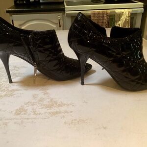 Christian Dior black Patton leather shoes, size 39.5